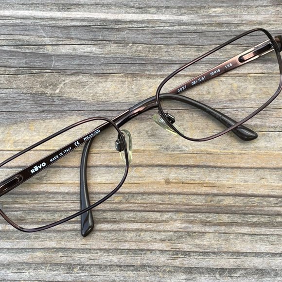 Revo Men Sunglasses/Eyeglasses Frame Bronze Tone Metal Frame Made in Italy - Picture 2 of 13